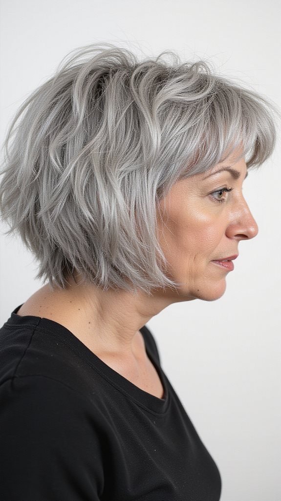 disconnected bob with contrast