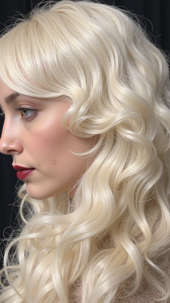 dramatic short hair waves