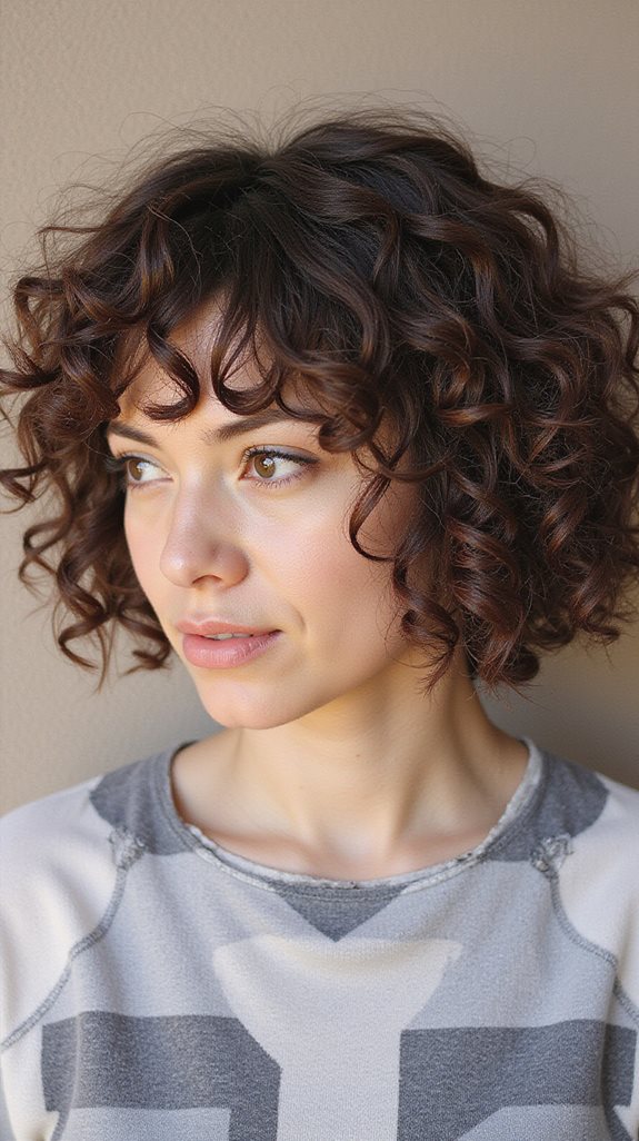 dynamic curly shag style