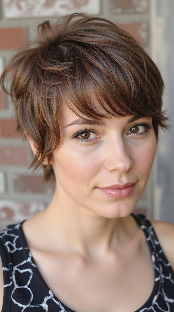 edgy layered pixie cut