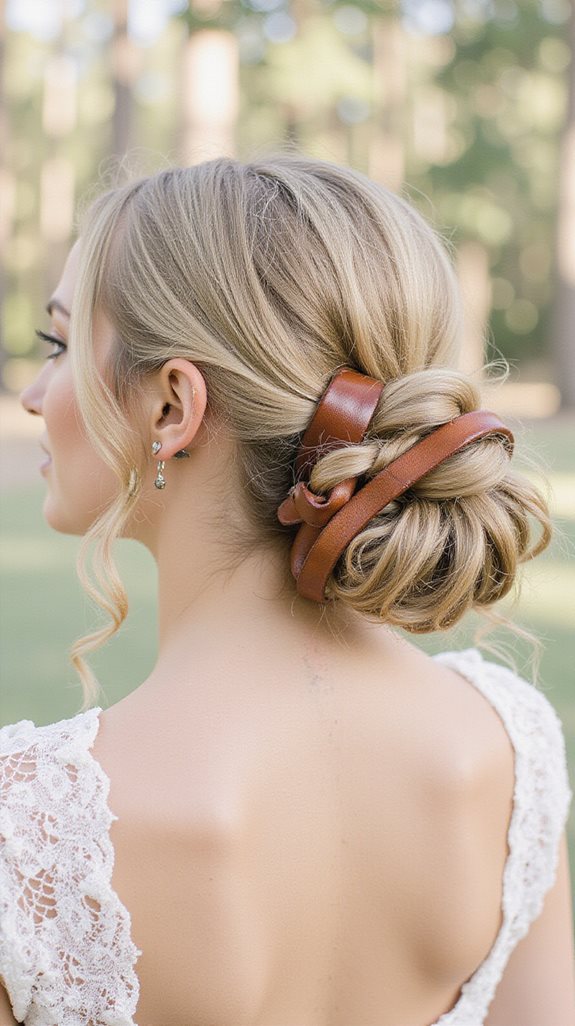 edgy low ponytail style