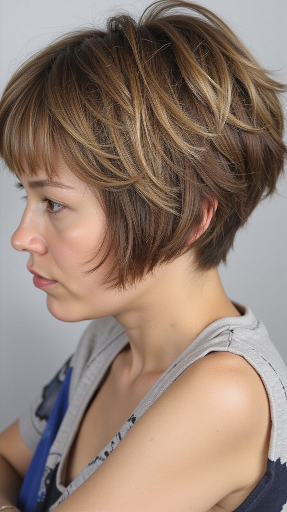 edgy textured bob hairstyle