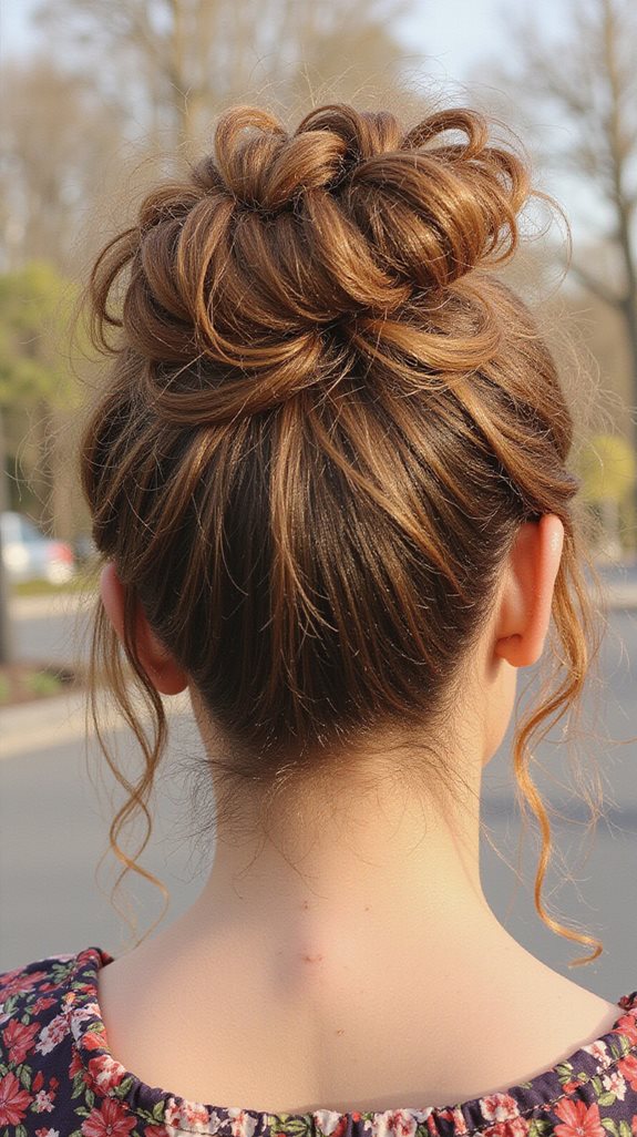 effortless bohemian high bun