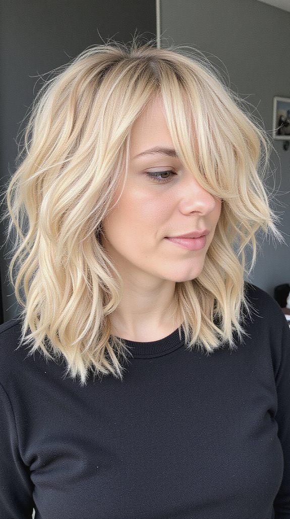 effortless dimensional blonde lob
