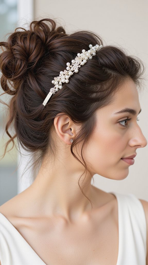 effortless high messy bun