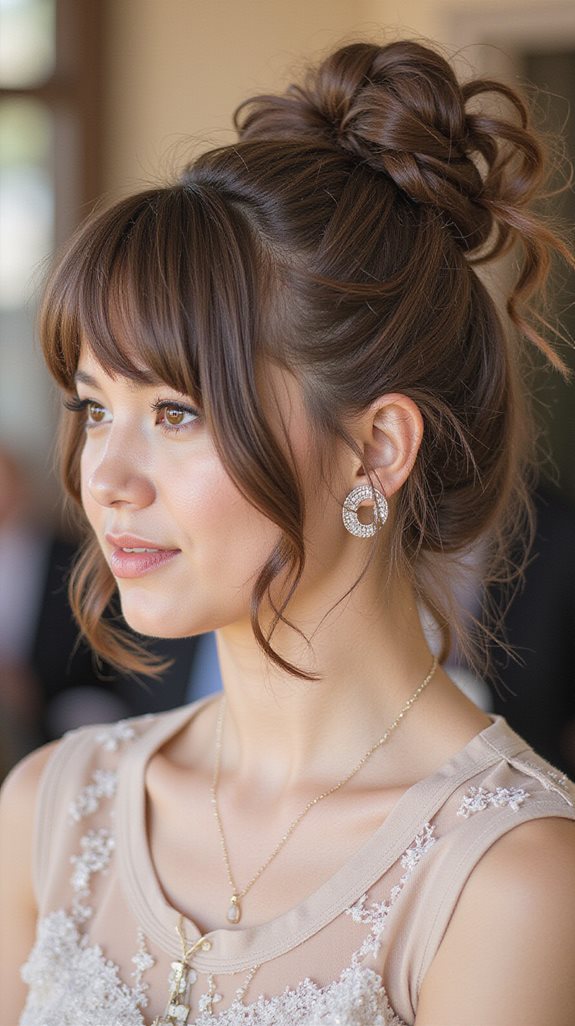 effortless high messy bun