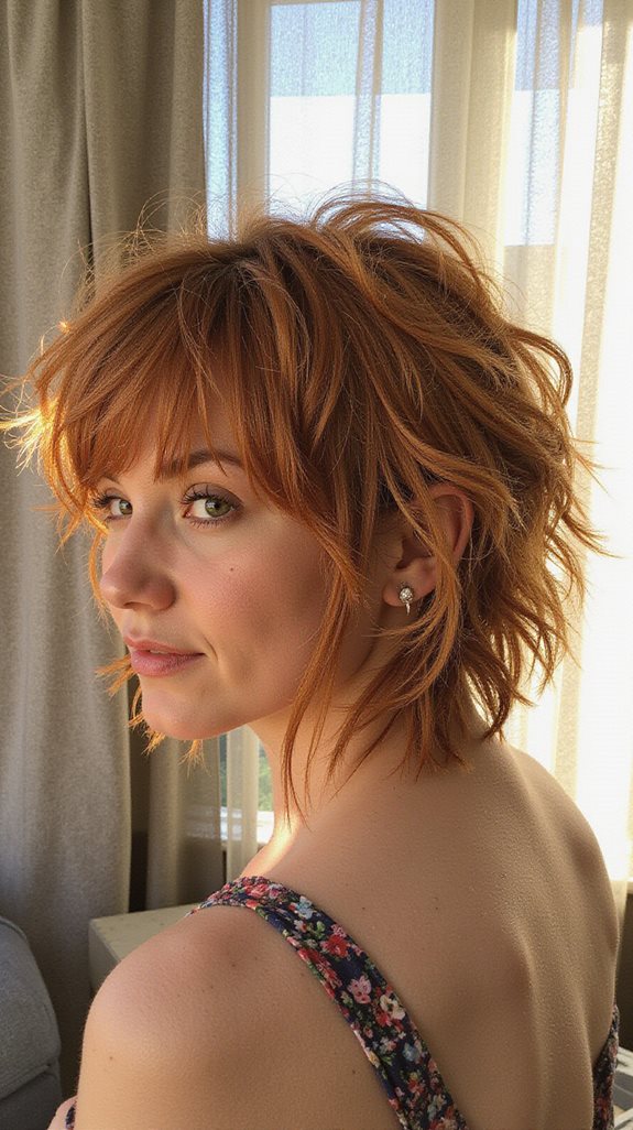 effortless messy shag hairstyle