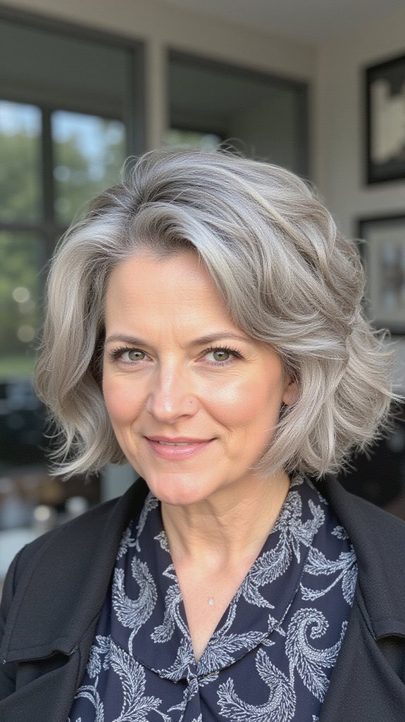 effortless short wavy bob