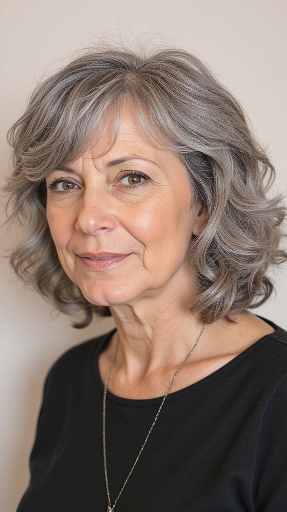 effortless wavy bob curls