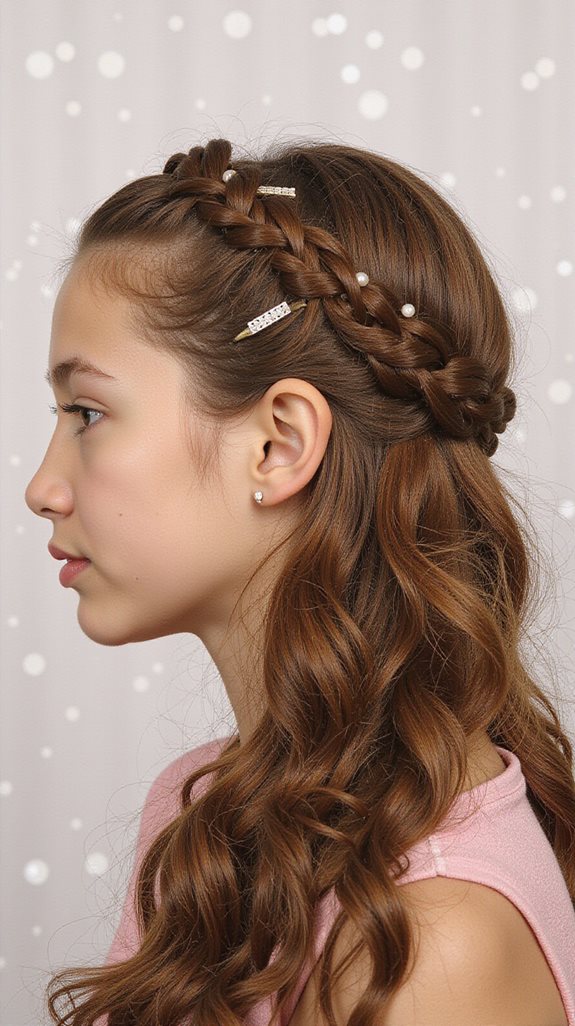 elegant braided side swept hairstyle