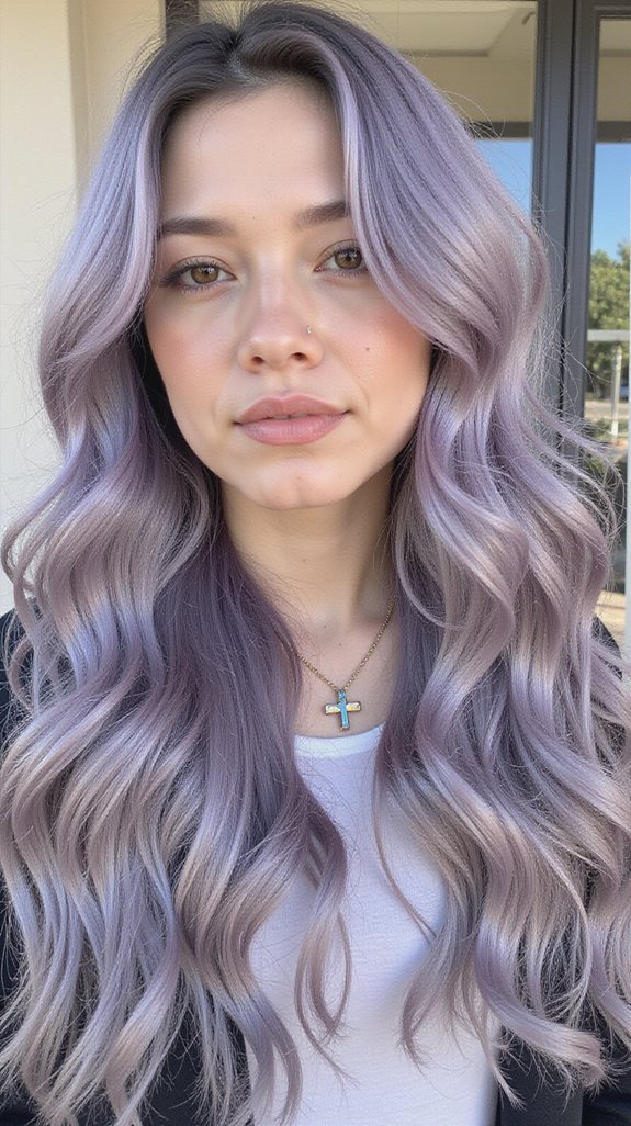 elegant lavender gray hair