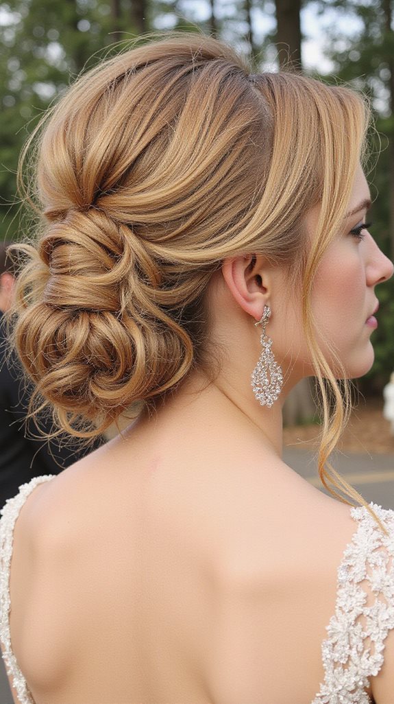 elegant loose romantic updo