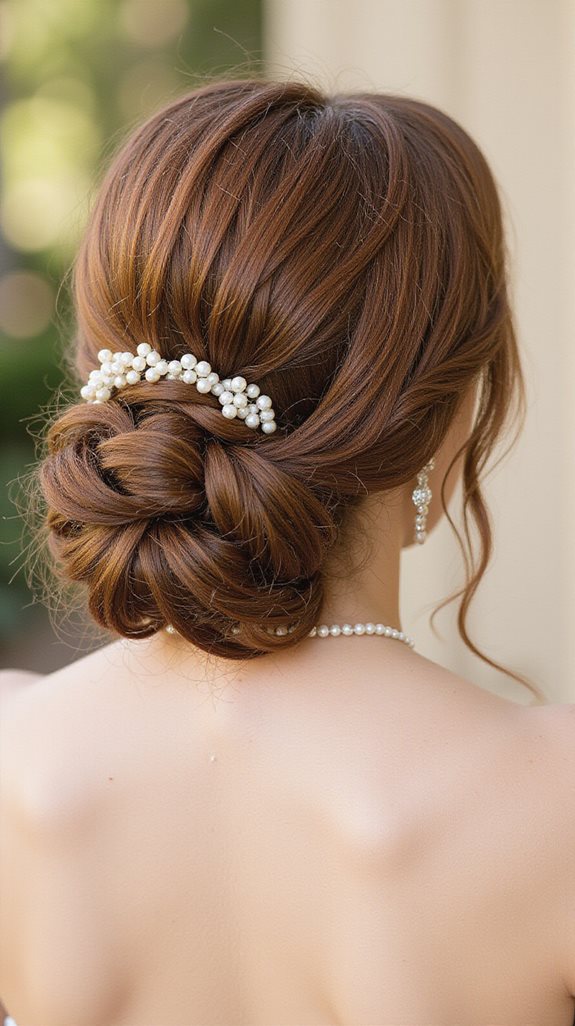 elegant low chignon hairstyle