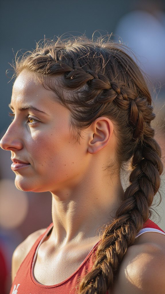 elegant secure workout hairstyle