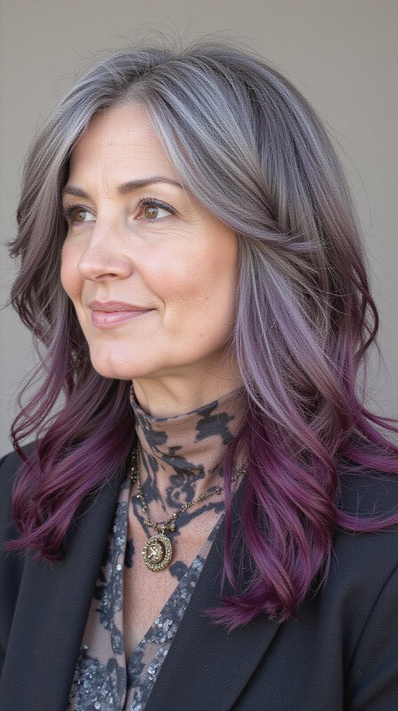 elegant smoky purple gray