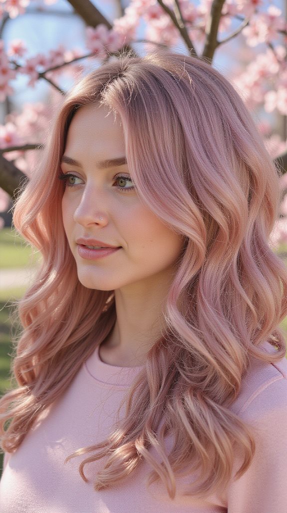 elegant subtle pastel hair