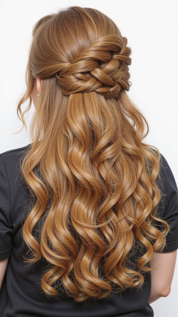elegant twisted half up hairstyle