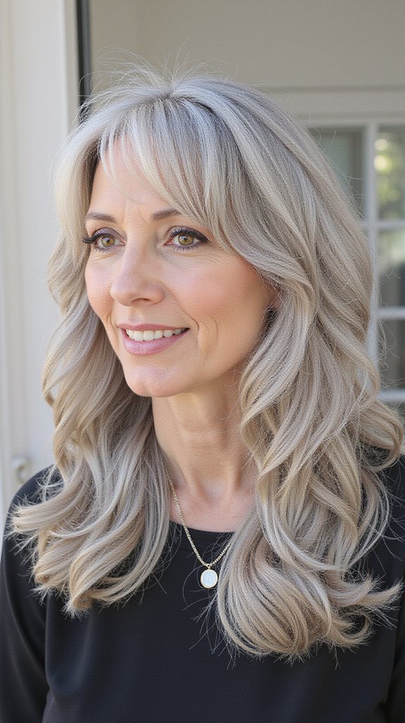 layered cut with bangs