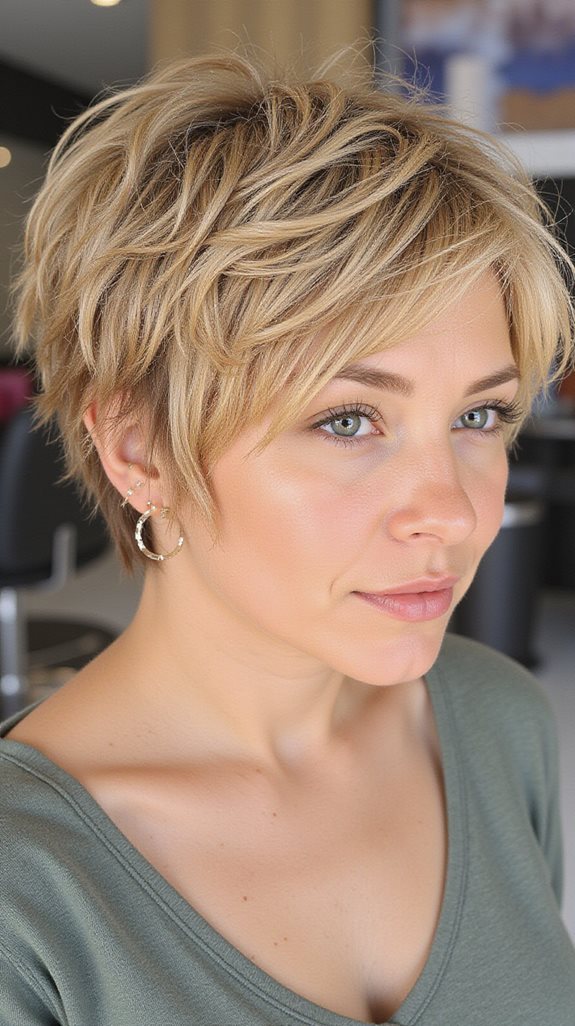 layered pixie cut volume