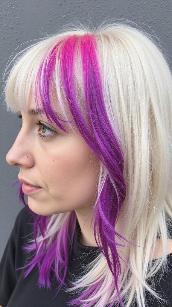 magenta highlights for blonde