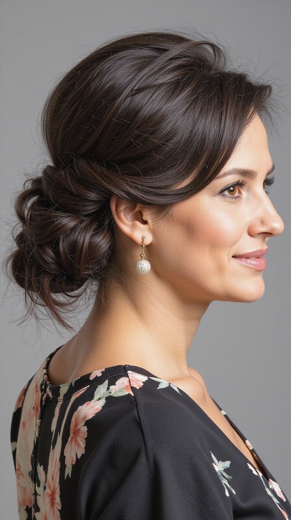 modern textured chignon hairstyle