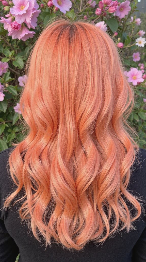 peachy coral for warmth