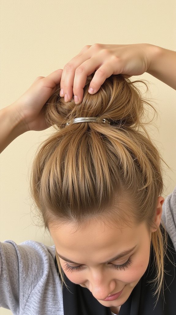 quick high bun tutorial