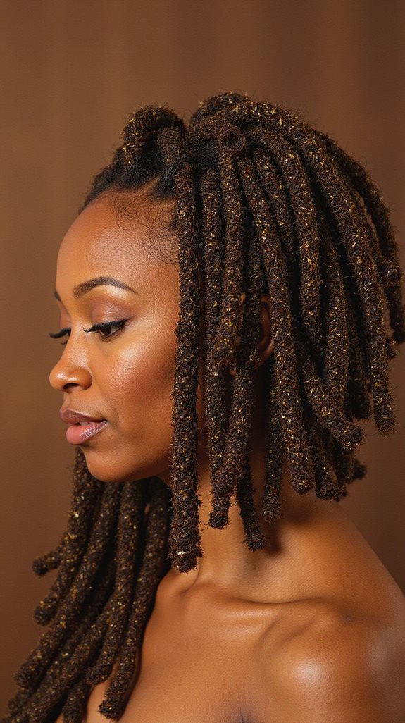 romantic goddess locs hairstyle