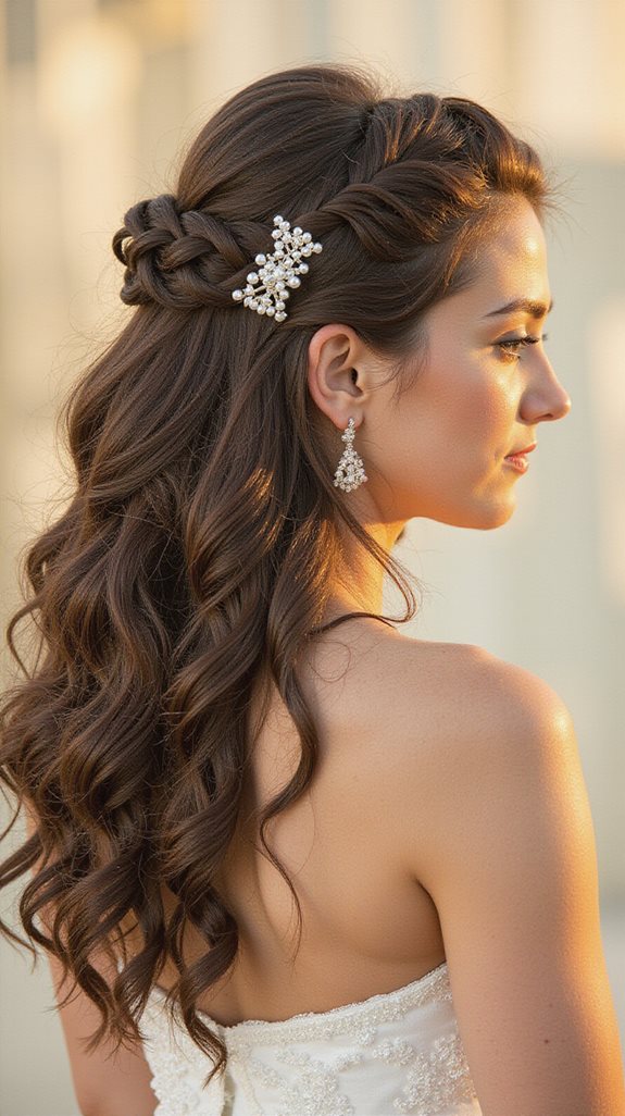 romantic half up hairstyle tutorial