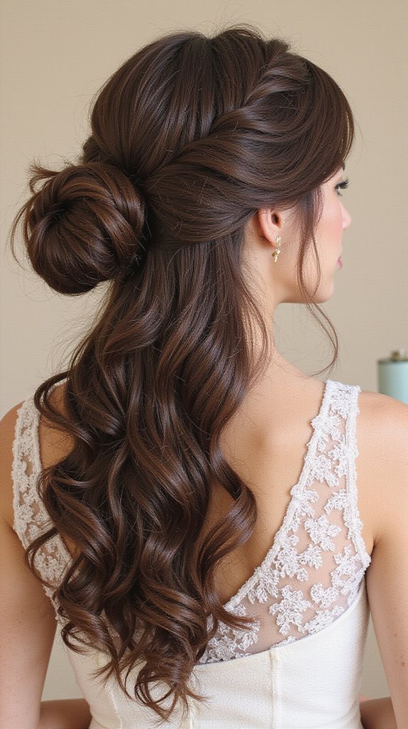 romantic low side ponytail