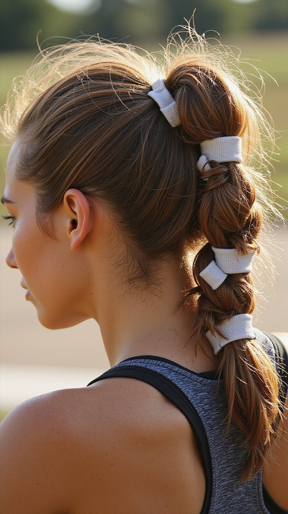 secure stylish bubble ponytail