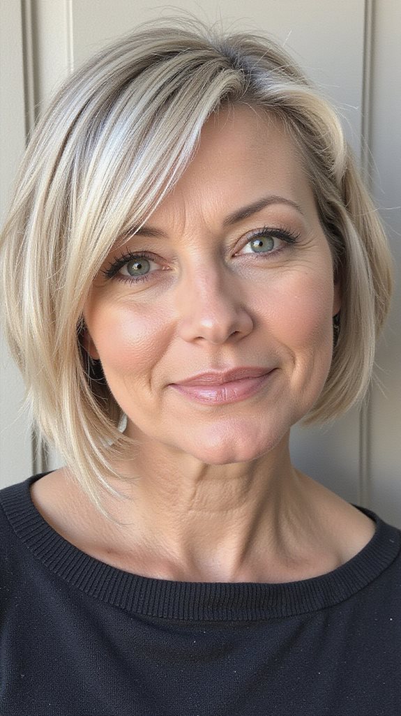 side parted bob styling tips