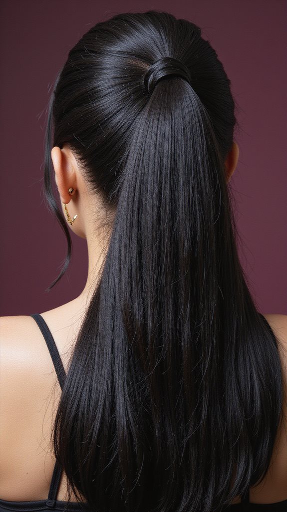 sleek high ponytail tutorial