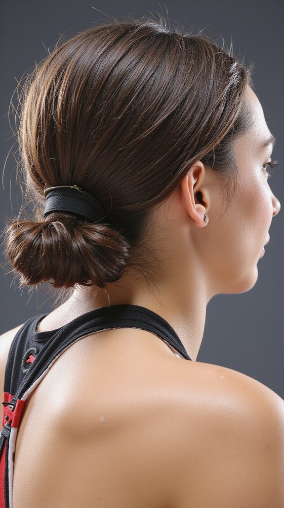 sleek low bun stability