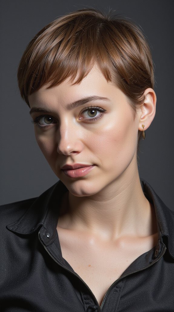 sleek precision pixie cut