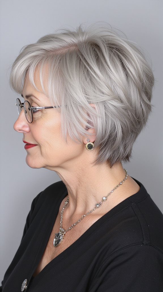 sleek silver fox hairstyle