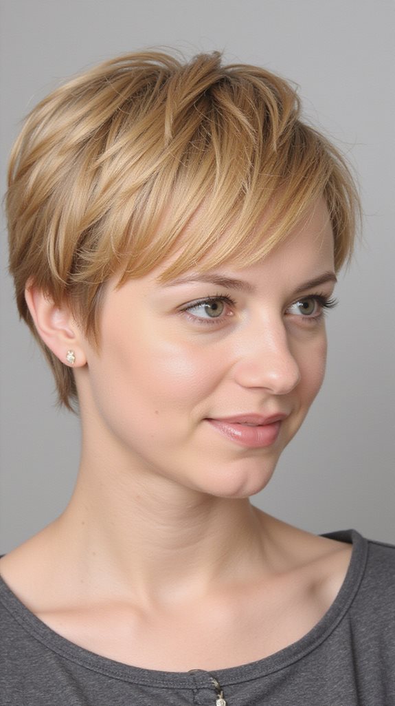 soft rounded pixie cut