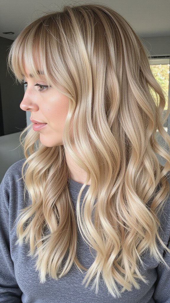 sophisticated champagne blonde balayage
