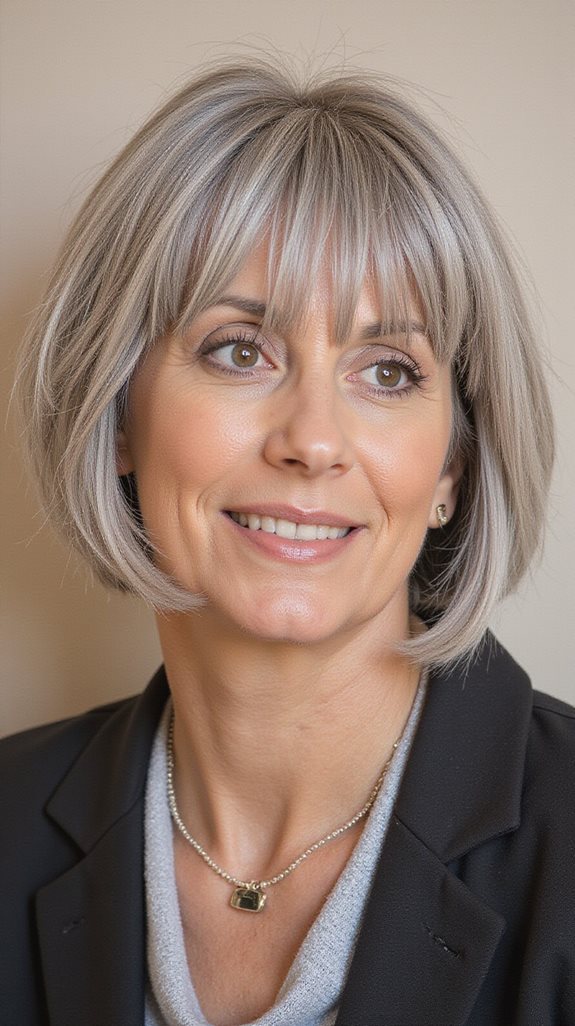 sophisticated chin length bob