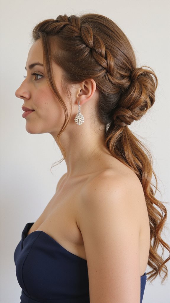 sophisticated low ponytail style