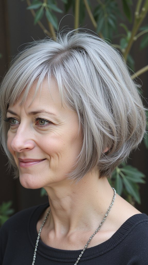 stylish rounded bob haircut