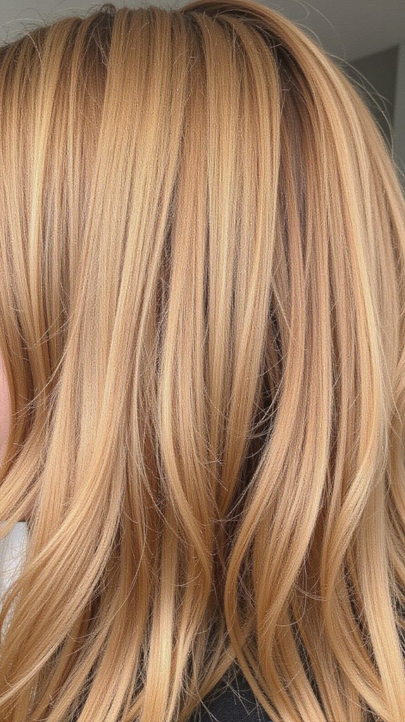 subtle caramel highlights for fine hair