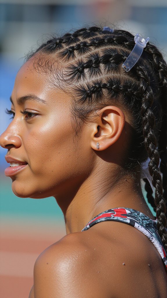 sweat resistant athletic hairstyles