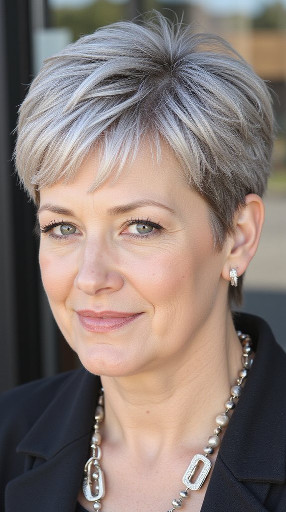 textured classic pixie cut