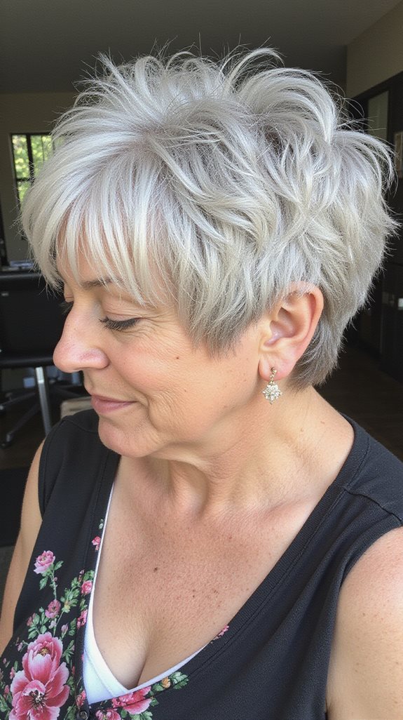 textured pixie with volume