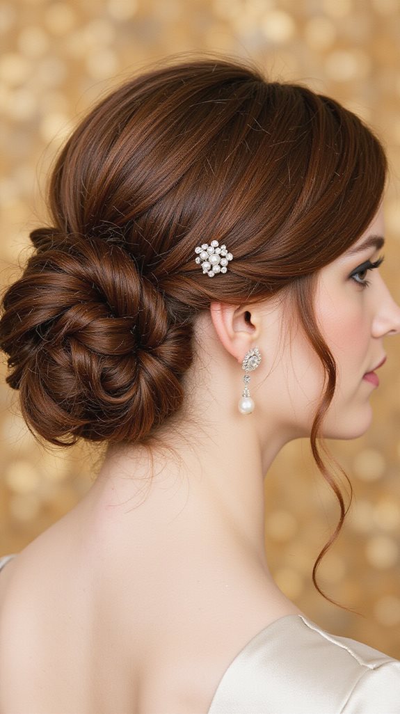 timeless elegant low chignon