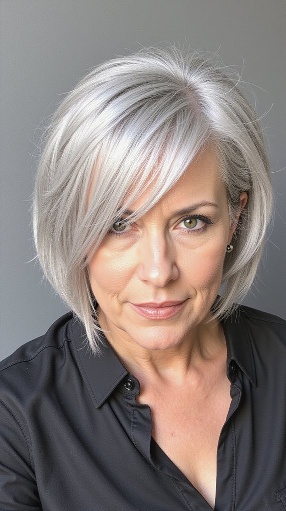 timeless silver bob elegance
