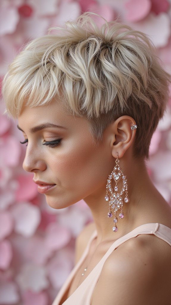 tousled pixie with accessories