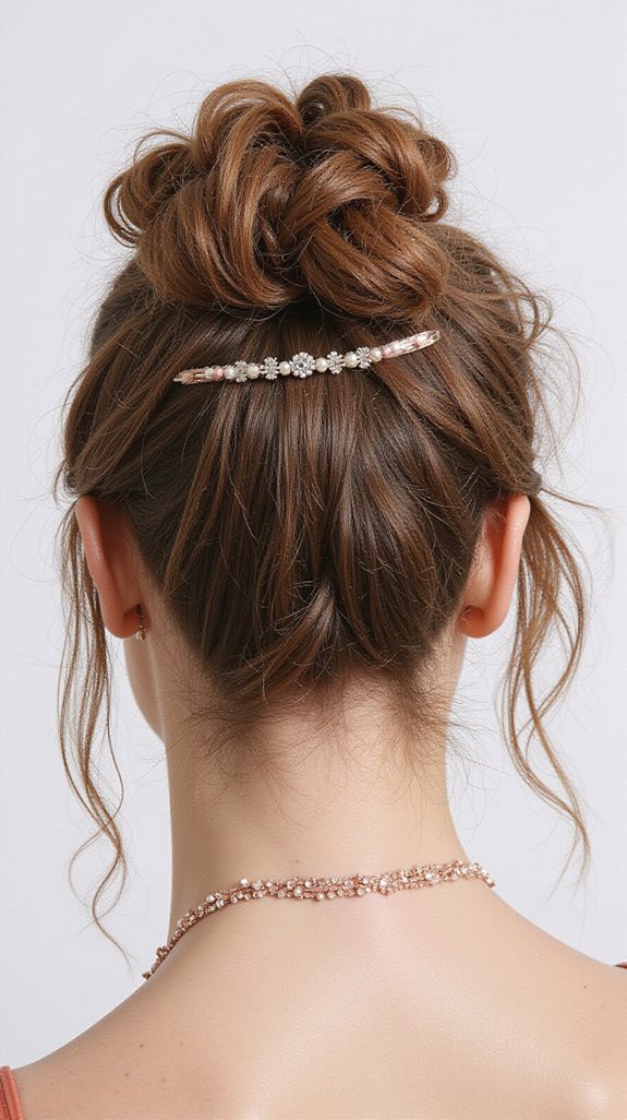 twisted high bun elegance