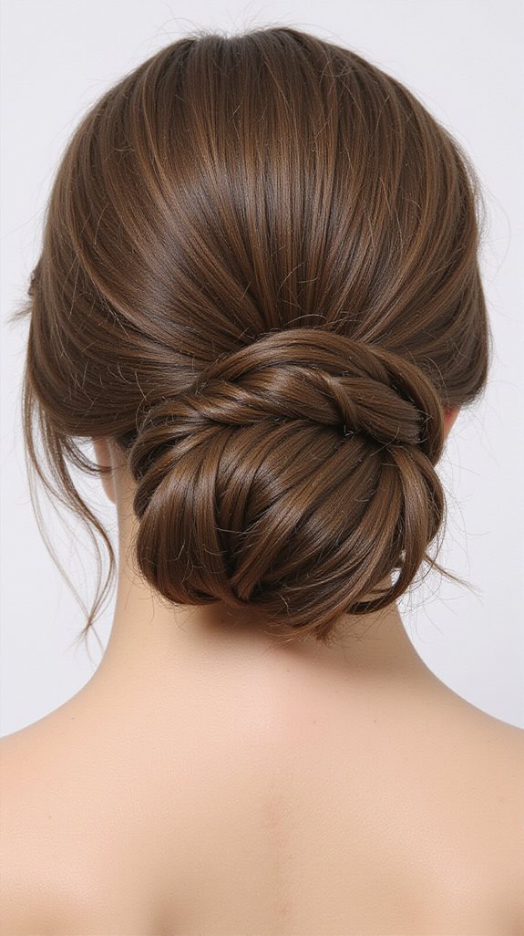 twisted low ponytail elegance